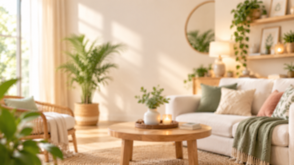 dreamy boho living room bokeh